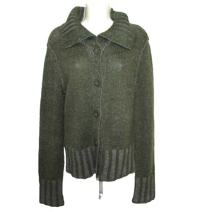 Energie Green Teen's Large Button Up Sweater - Picture 1 of 7