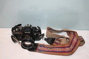 Konica Autoreflex TC Camera | AR 50mm f1.7 lens | Black Japan w/SHOULDER STRAPS - Picture 1 of 3