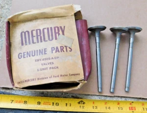 3 NOS ENGINE EXHAUST VALVES FOR 1954 MERCURY CARS STANDARD SIZE 54 NEW OEM - Picture 1 of 4