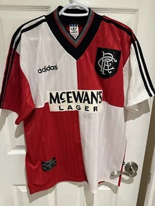 Men’s Adidas Brain Laudrup #11 Glasgow Rangers 95/96 Away Jersey used. Size XL - Picture 1 of 5