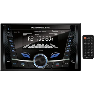 POWER ACOUSTIK DOUBLE-DIN DIGITAL MEDIA RECEIVER w/ CARBON FACEPLATE & BLUETOOTH - Picture 1 of 3