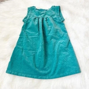 Vestido línea A de terciopelo verde azulado talla 2T Gymboree para niñas pequeñas - Imagen 1 de 6