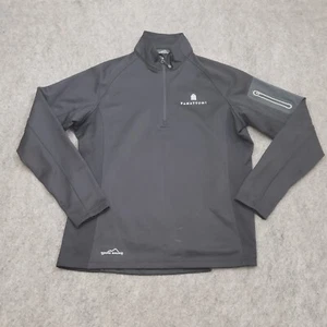 Eddie Bauer Sweater Womens Large Black Outdoors 1/4 Zip Hiking Fleece Ladies - Picture 1 of 11