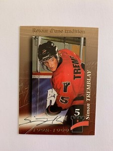 1998-99 Quebec Remparts Signed #20 Simon Tremblay