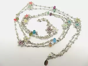nuevo collar KIRKS FOLLY PLATA 58" ESTRELLA GOLPEADO NUEVO EN CAJA - Imagen 1 de 5