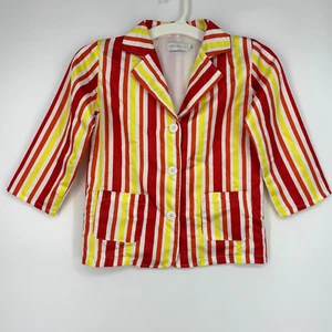 Chaqueta Disfraz Trish Scully Niño Talla 5 Mary Poppins Bert 3 Botones Rojo Amarillo - Imagen 1 de 8