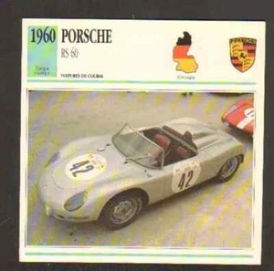 CARTE FICHE AUTO PORSCHE RS 60 - Bild 1 von 1