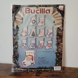 Bucilla Cross Stitch Tiny Victorian Stockings #82842 VTG 1991 - Picture 1 of 4