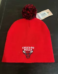 CHICAGO BULLS STRICK BOMMEL BEANIE rote Farbe Beanie, offiziell lizenziert - NEU - Bild 1 von 5