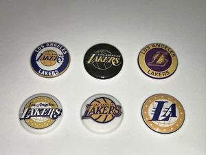 1" SET 6 LA LOS ANGELES LAKERS ABZEICHEN BUTTON PINS PINBACK [P121] - Bild 1 von 2