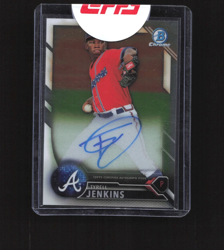 2016 Bowman Chrome BCAP-TJ Tyrell Jenkins Prospects Autographs - Image 1 of 2