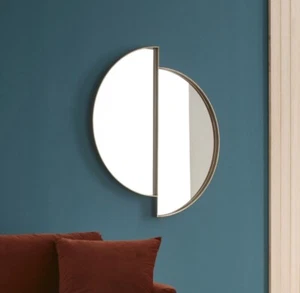 XXL HAMPTONS large round outdoor MIRROR 100CM french antique gold new - Picture 1 of 10