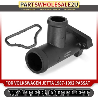 Tomada de água do líquido de arrefecimento do motor esquerdo 70° para Volkswagen Jetta 1987-1992 Golf Passat - Imagem 1 de 4