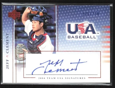 Jeff Clement 2005 Upper Deck USA National Junior Auto /250 #S-30 USA - Image 1 of 2