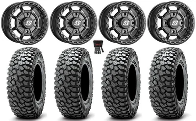 Sedona Rift 15x7 Wheels Black 37" RocScraper Tires Polaris RZR XP 1000 / PRO XP - Image 1 of 4