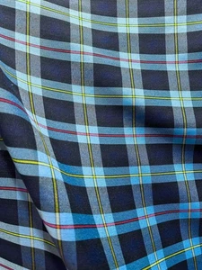 Tela de popelina uniforme de polialgodón a cuadros AZUL ROJO AMARILLO (60 pulgadas) Vendido por - Imagen 1 de 2