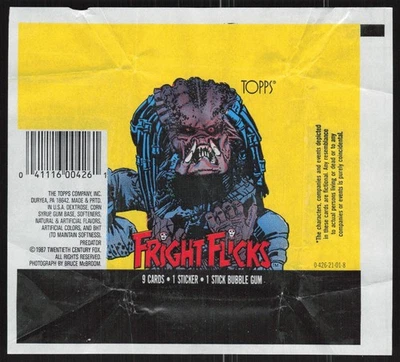 1988 Topps Fright Flicks Opened Wax Pack Wrapper CC9 - Image 1 of 2