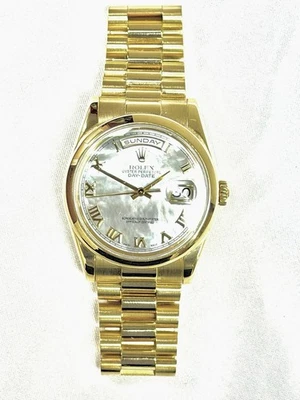 Rolex Day-Date Automatik Uhr 18K Gelbgold President 2007 Ref.118208 Fullset 171g - Bild 1 von 4