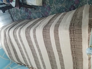 Vintage Twin Tagesdecke Bates Beige & Braun 70”x100” Landhaus Hütte USA - Bild 1 von 5