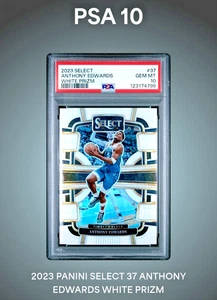 2023 Panini Select #37 Anthony Edwards Concourse White Prizm /149 PSA 10 GEM - Bild 1 von 1