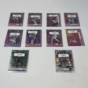 2019 Topps Chrome REFRACTOR 10 Card Lot Base Pink Prism Schwarber JD Martinez - Foto 1 di 12