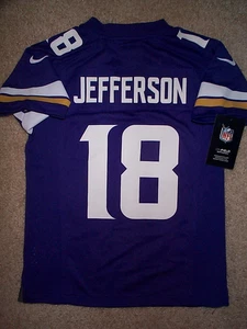IRREGULAR Vikings JUSTIN JEFFERSON nfl Jersey YOUTH KIDS BOYS CHILDRENS s-small - Picture 1 of 3