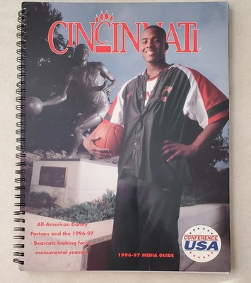 1996-97 University Cincinnati Bearcats Basketball Media Guide Danny Fortson 128p - Image 1 of 4