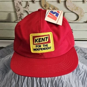 Vintage Kent rote Winter Baseball Cap mit integrierten Gehörschutzklappen, defekt  - Bild 1 von 9