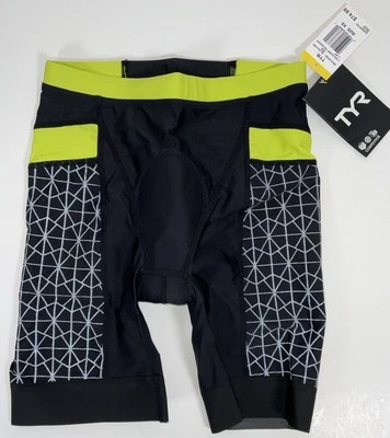 Pantalones Cortos de Compresión para Mujer TYR Competitor 8” Triatlón Negros y Amarillos Talla XS Nuevos con Etiquetas Foto 1 de 4