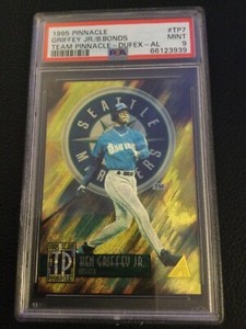 1995 PINNACLE KEN GRIFFEY JR / BARRY BONDS TEAM PINNACLE DUFEX PSA 9 #TP7