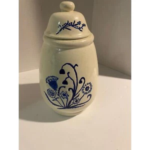 Vintage Vibrant Blue & White Ginger Jar, Handmade, Crazing present, No Damage - Picture 1 of 4