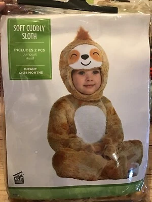 Soft Cuddles Sloth Infant Costume Size 12/24 -new - Image 1 of 2