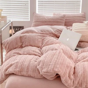 Plüsch Bettwäsche Winter Warme Flauschig Teddy Fleece Winterbettwäsche Set - Bild 1 von 15