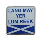 Lang May Yer Lum Reek Scots Slang Saltire Pin Badge