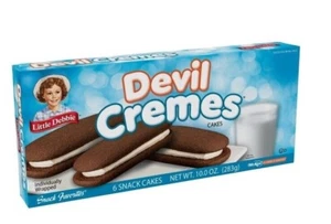 Little Debbie Devil Cremes (Always Fresh) 6 Cakes Individually Wrapped - Picture 1 of 2