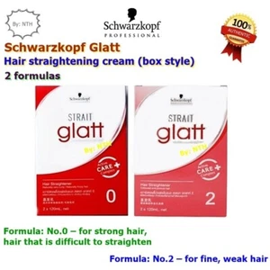 Schwarzkopf hair straightening cream version strait glatt shiny soft hair No.0&2 - Picture 1 of 9