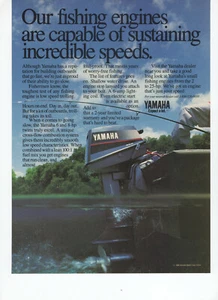 1989 Print Ad Vintage Yamaha Outboard Boat Motor Our Fishing Engines  - Picture 1 of 2