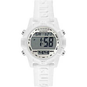 Armbanduhr Guess Boost GW0015L1 Digital Silikon Weiß Chrono Alarm