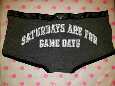 Nuevo con etiquetas Victoria's Secret ROSA Logo Boyshort Panty 3/4" Cintura Foto 1 de 4