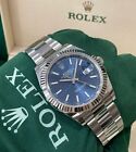 💙 Rolex Datejust41 Blue Index 126334 Gold Bezel on Oyster Unworn Complete  💜