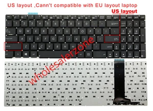 New for ASUS N76 N76VJ N76VM N76VZ N76YI361VM-SL N76YI361VZ US laptop Keyboard - Picture 1 of 7