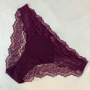 Victoria’s Secret Dream Angels Burgundy Purple Cheekini Panties - Size M - BNWT