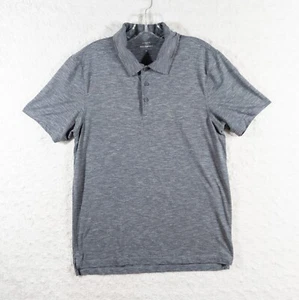 Camisa polo J Crew Performance para hombre mediana gris jaspeado manga corta elástica - Imagen 1 de 8