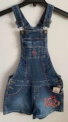 Pantalones Cortos Mamelucos Vintage Baby Phat Denim Jean Lavado Oscuro Niña Talla 12 Nuevos con Etiquetas Foto 1 de 4