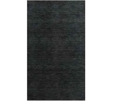 Charcoal Solid Design Hand-Loomed 3X5 Gabbeh Wool Rug Oriental Carpet - Image 1 of 4