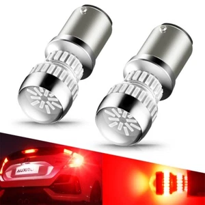 2x AUXITO 1157 2057 7528 Pure Red LED Tail Brake Stop Light Bulb Replace Halogen - Picture 1 of 9