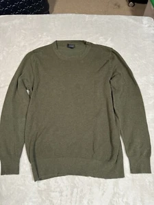 Maglione J CREW taglia S misto cashmere verde oliva maglia manica lunga pullover uomo - Foto 1 di 12