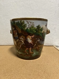 Antik 19. Jahrhundert Capodimonte Casse Maillord Italienische Tier Topf Löwen Griffe  - Bild 1 von 14