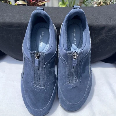 Women's Easy Spirit AntiGravity  Size 7.5 Casual Slip on Mules Denim Suede Blue - Изображение 1 из 4