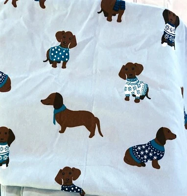 Dachshund Sheet Set Twin XL Blue by Modern Southern Home Microfiber NEW - Image 1 of 4